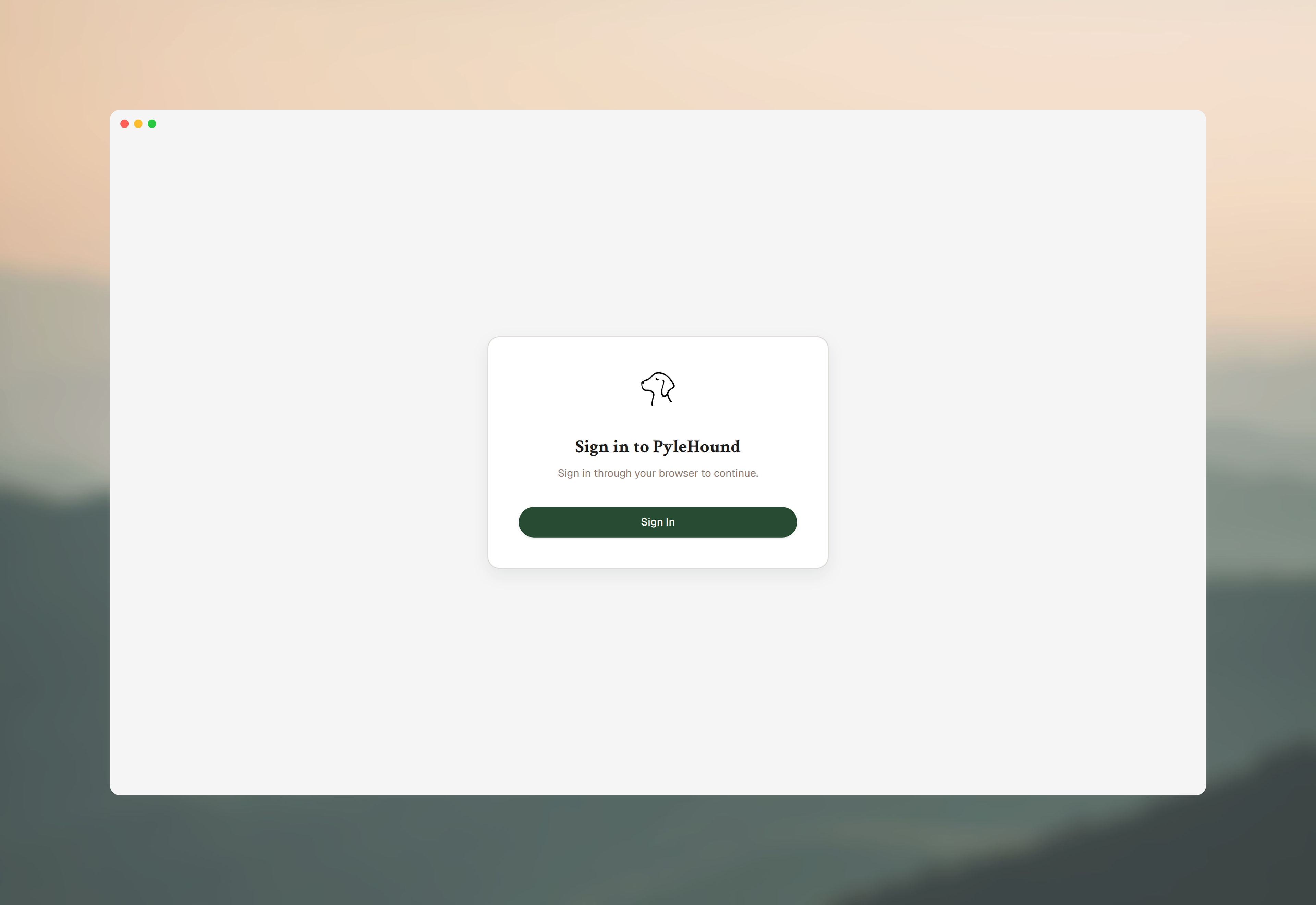 Anmeldeseite im Browser
