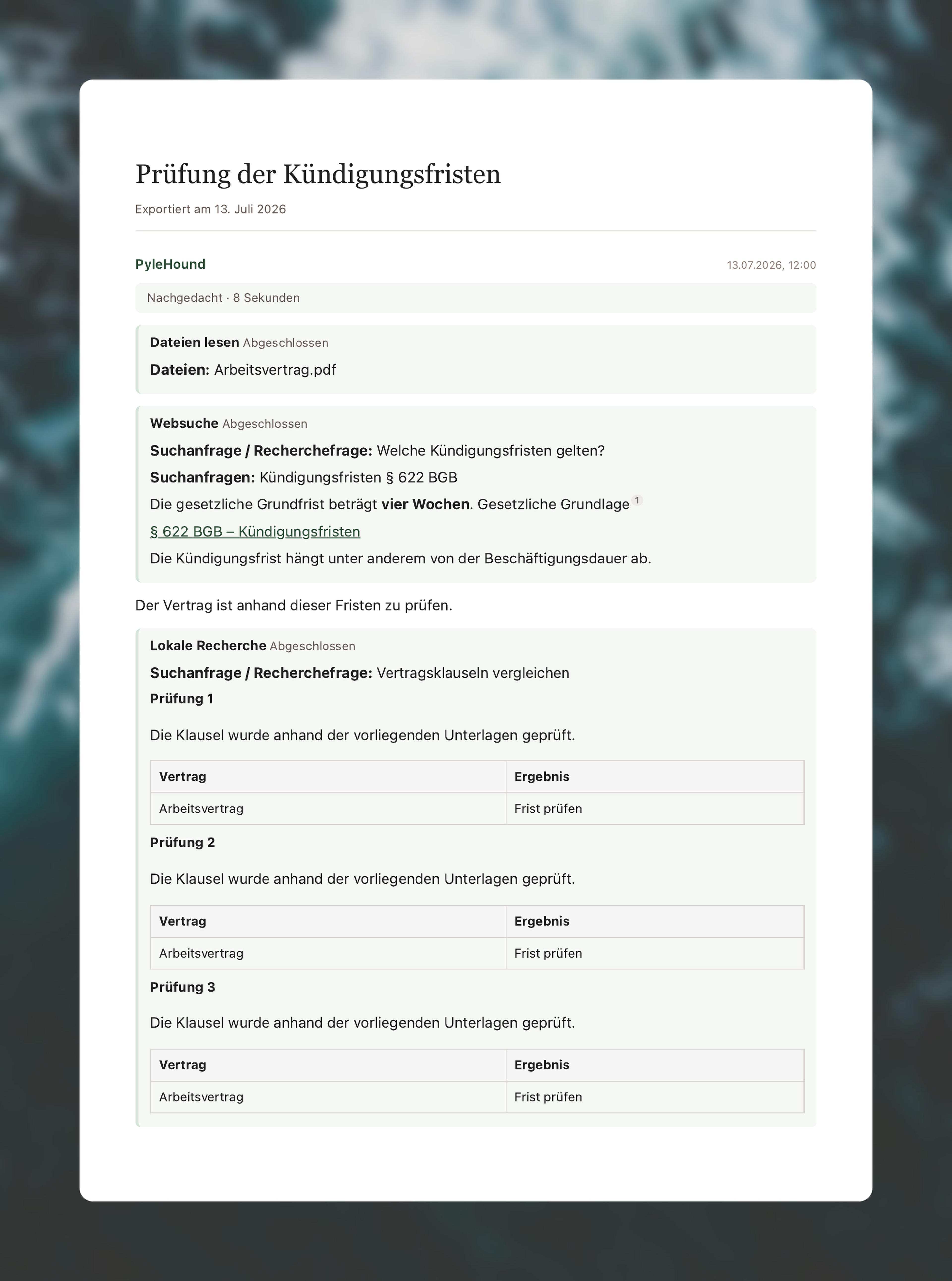 Als PDF exportierte Unterhaltung mit Recherche-Ergebnissen