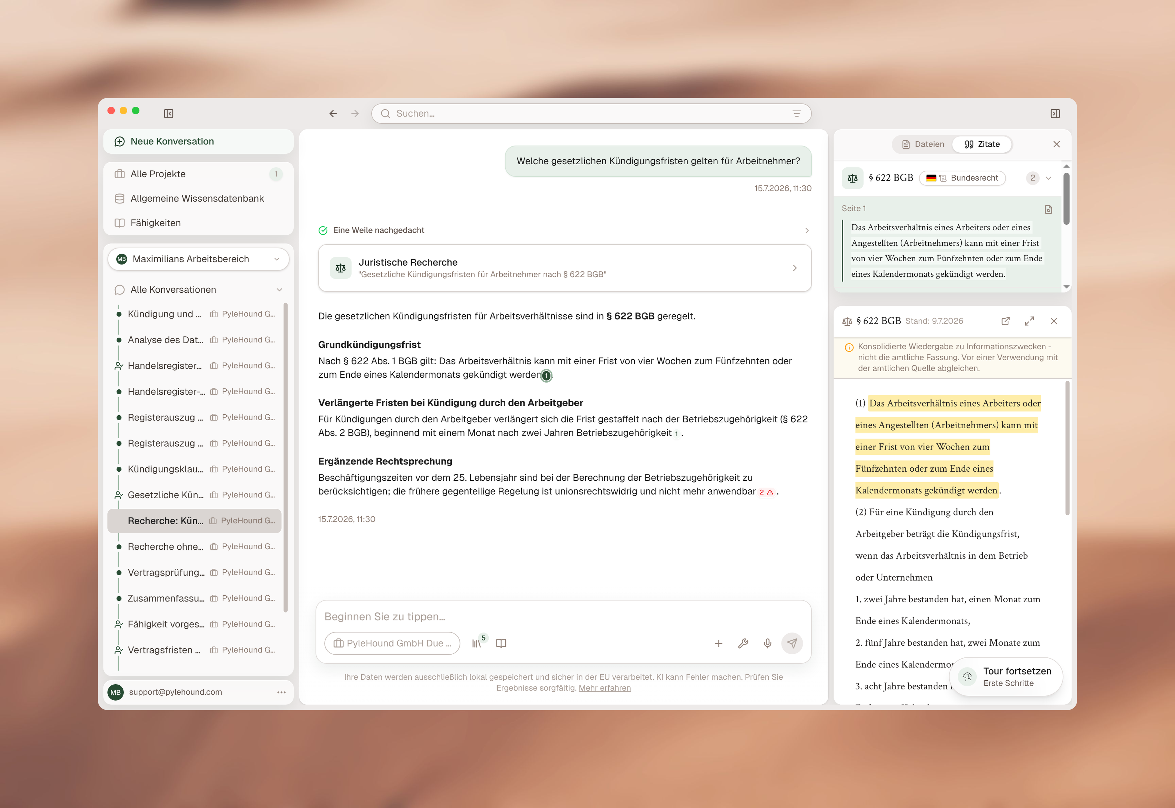 Normtext mit hervorgehobener Passage und Fassungshinweis