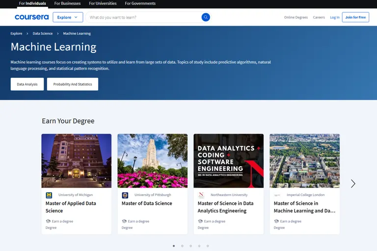 Coursera ML kurser