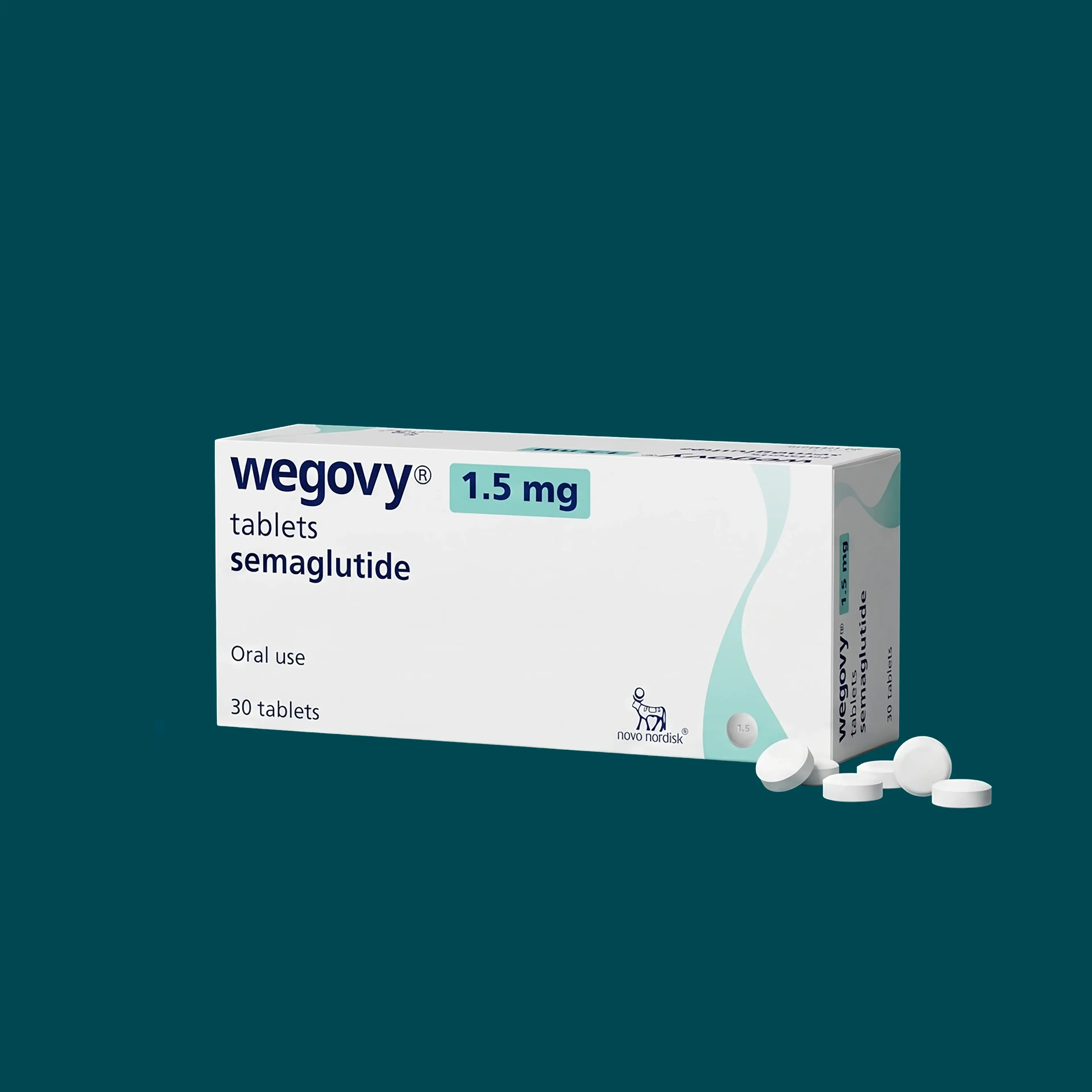 Wegovy® Tabletten 1,5 mg – Originalverpackung mit Tabletten