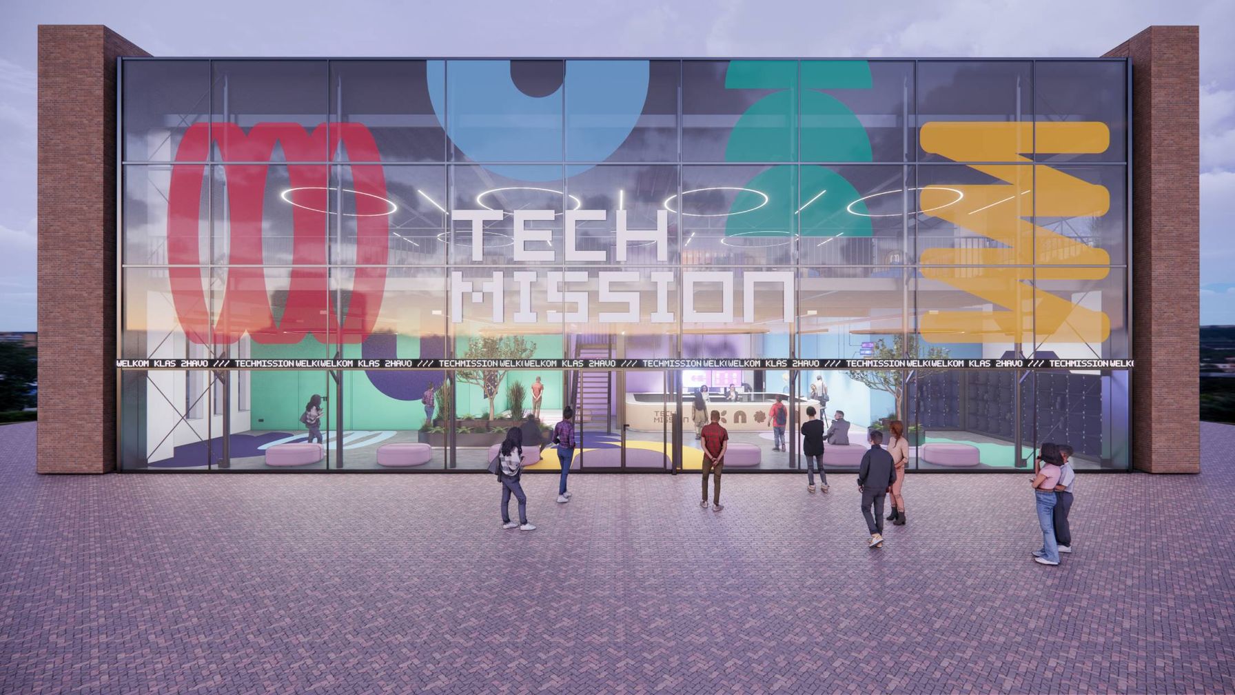 Gevel van TechMission010 op RDM Campus als startpunt van de experience.