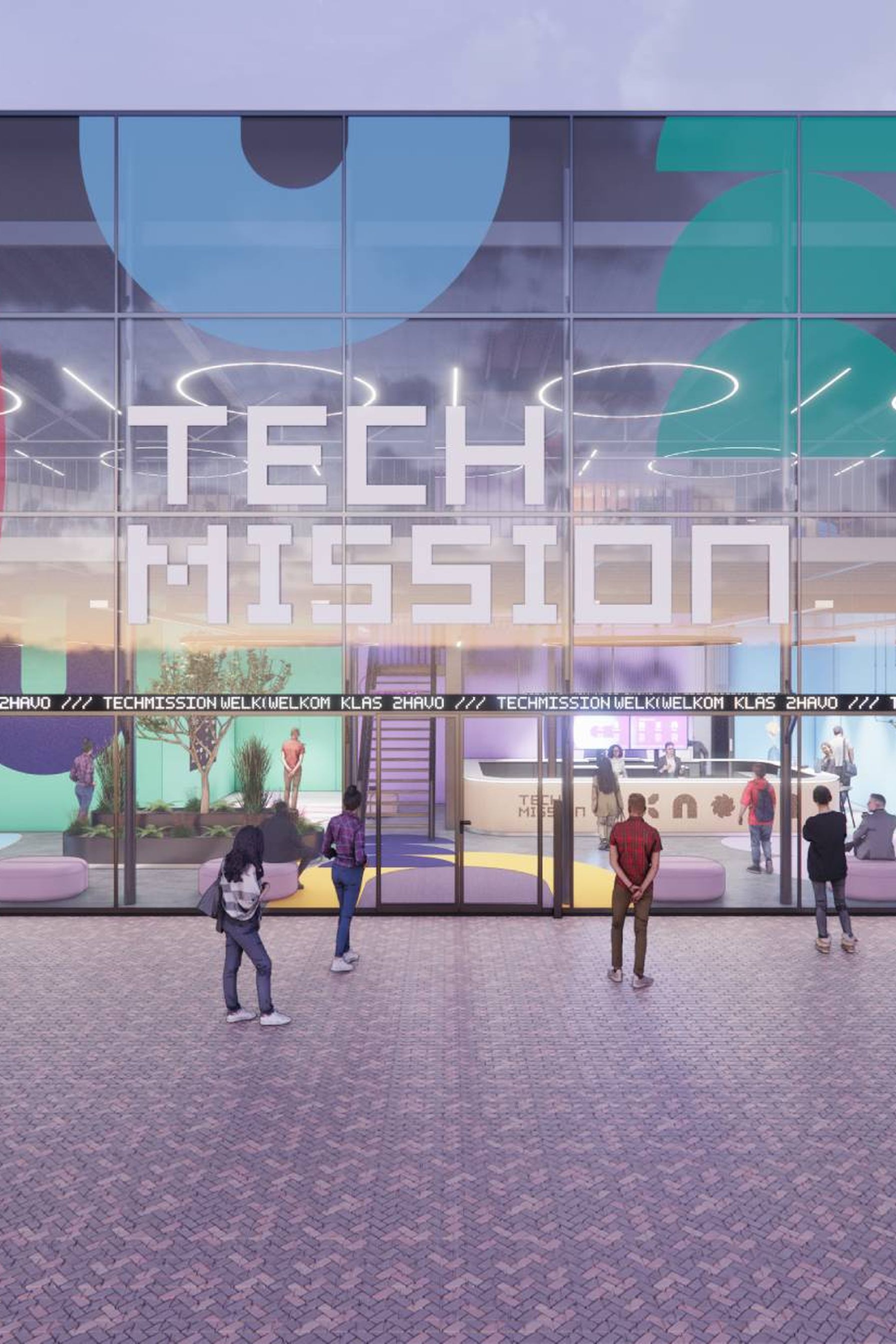 Gevel van TechMission010 op RDM Campus als startpunt van de experience.