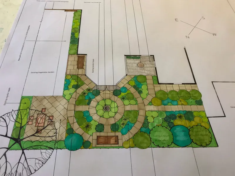 Cottage-style planting in a York garden