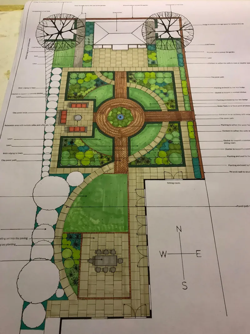 Wildflower planting in a designed Yorkshire garden