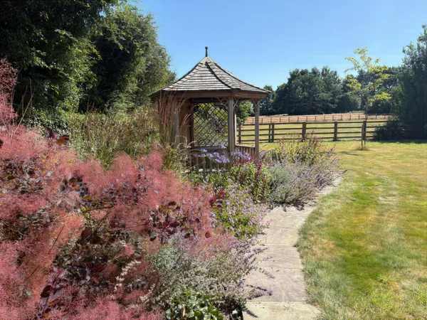 A large country garden.