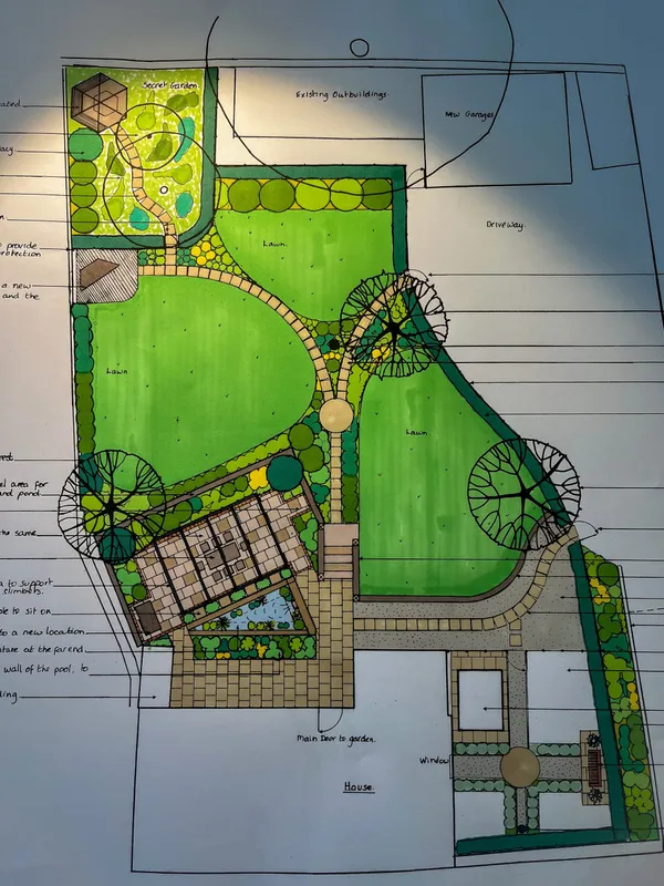 A contemporary garden design in Leeds