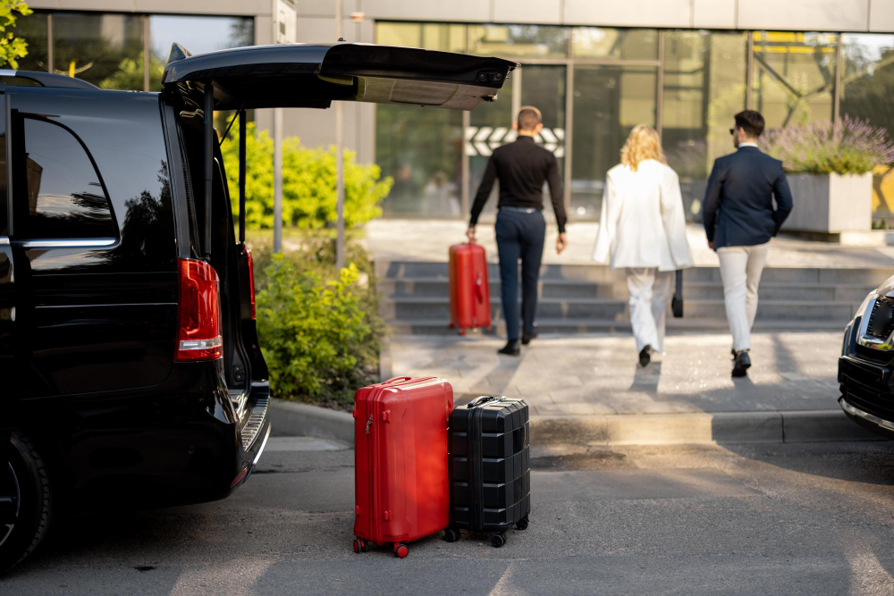 turisti arrivano in un b&b in un condominio 
