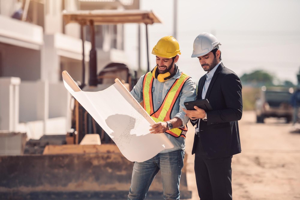 amministratore e contractor in cantiere