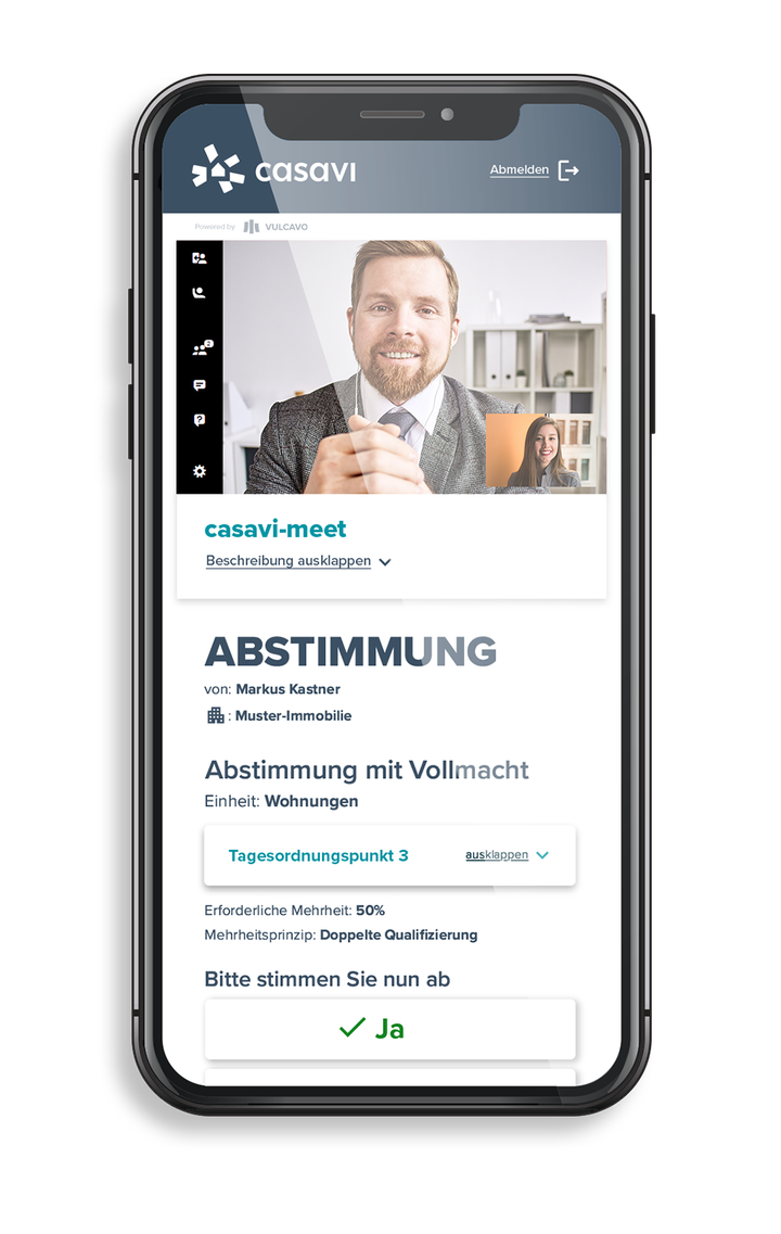 casavi auf dem Smartphone