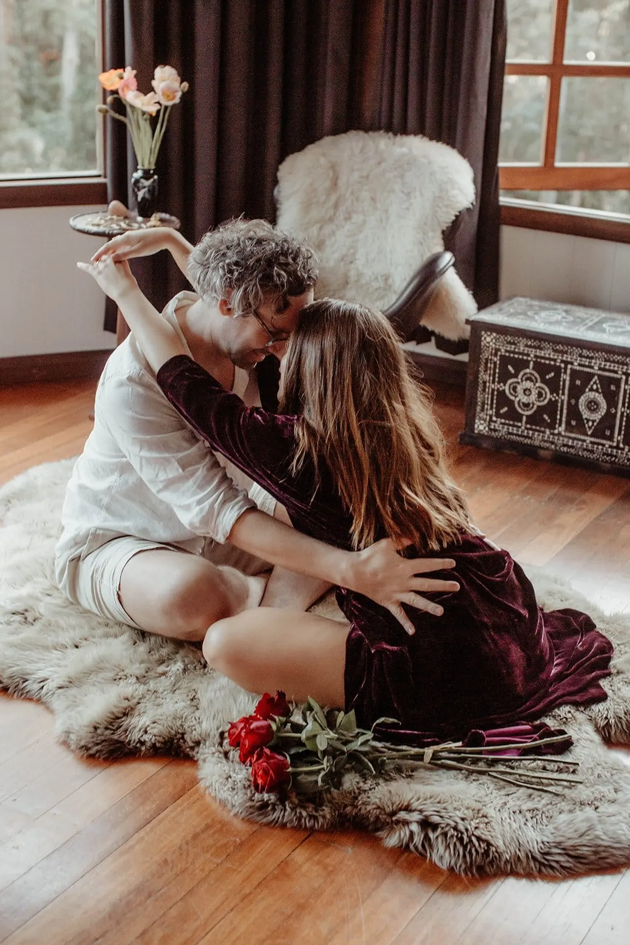 Jiveny and Joe embracing