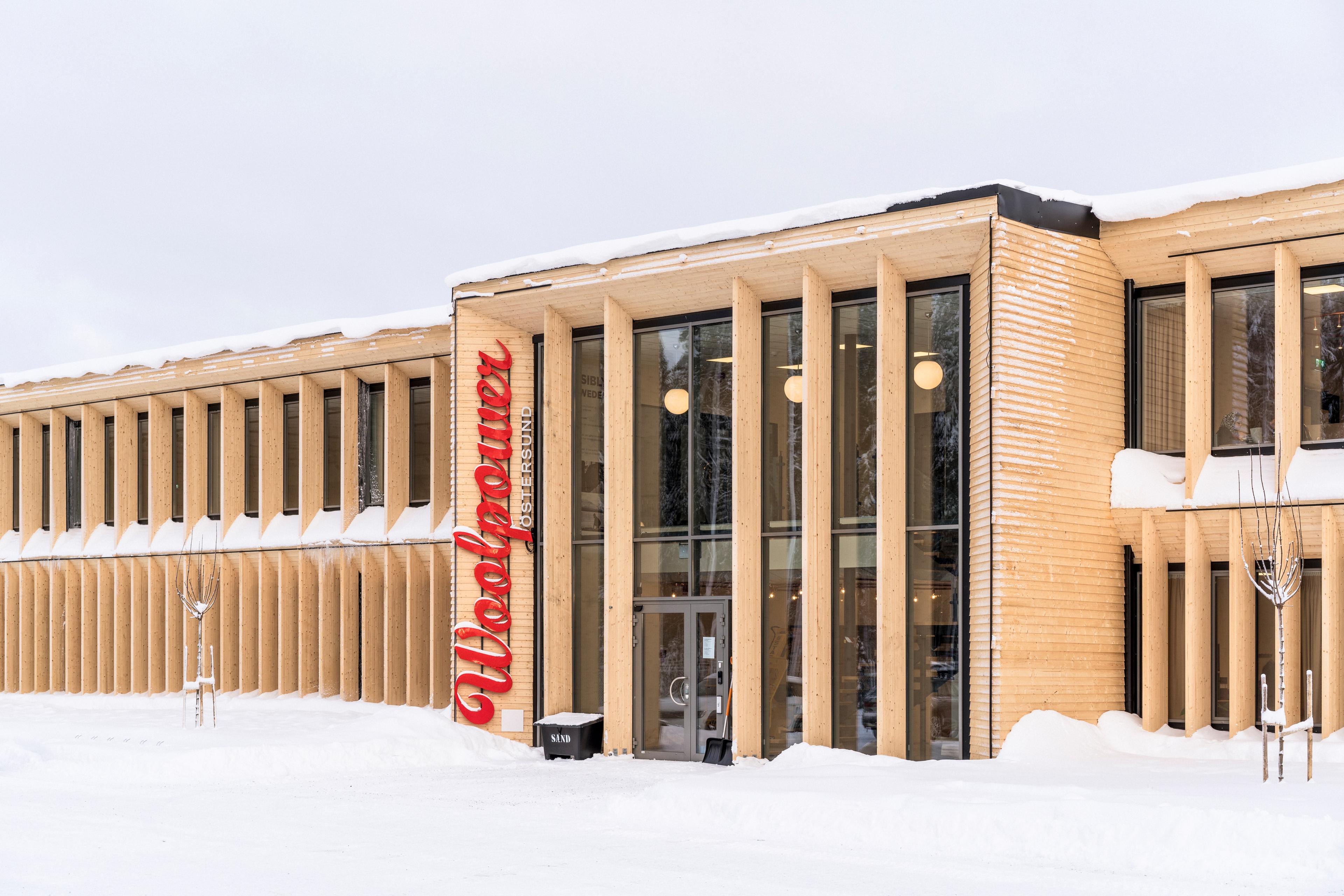 Woolpower factory in the snow