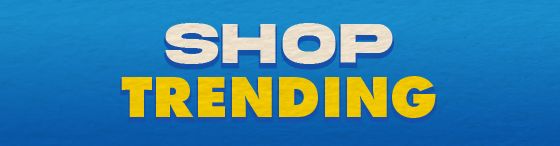 Blue retro banner linking to trending graphic t-shirts and apparel from independent artists