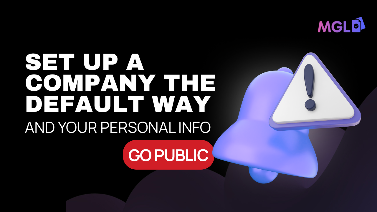 Set up a company the default way, and your personal information go public
