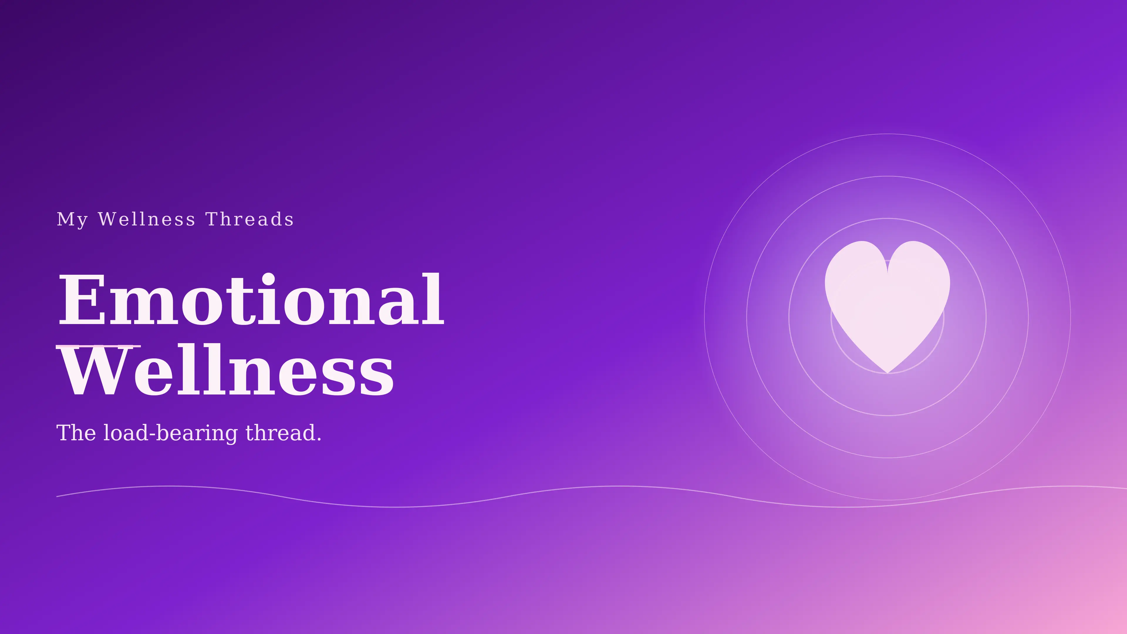 Emotional Wellness: The Thread I Used to Skip