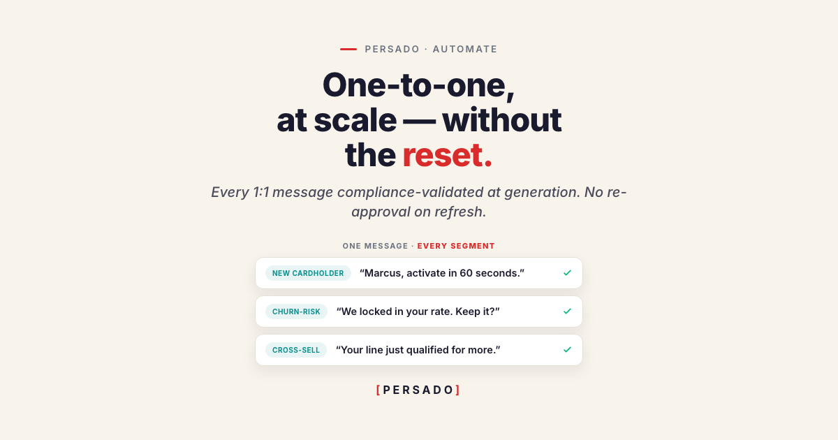 One-to-One Campaigns for Regulated Brands: 1:1 at Scale Without the Compliance Trade-Off