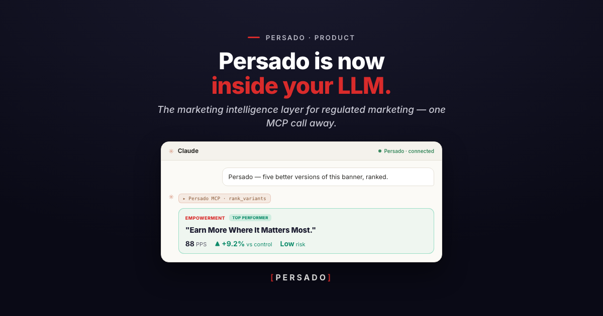 Persado is now inside your LLM
