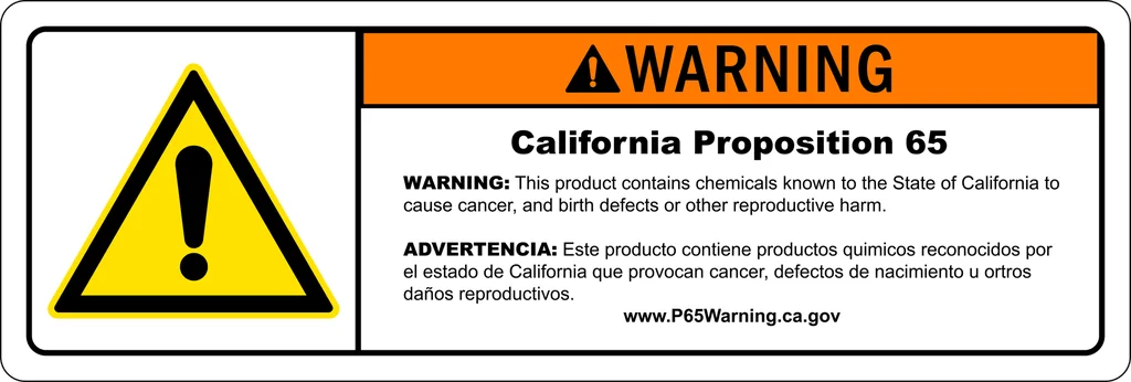 Prop 65 Warning label