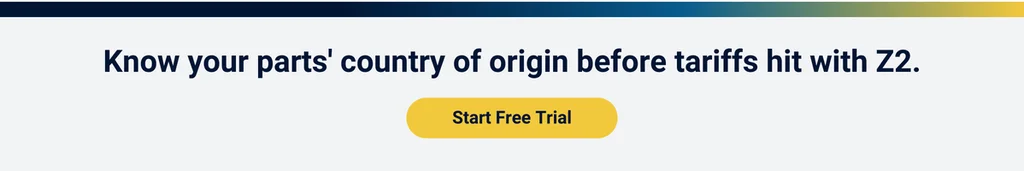 Country of Origin, know your parts