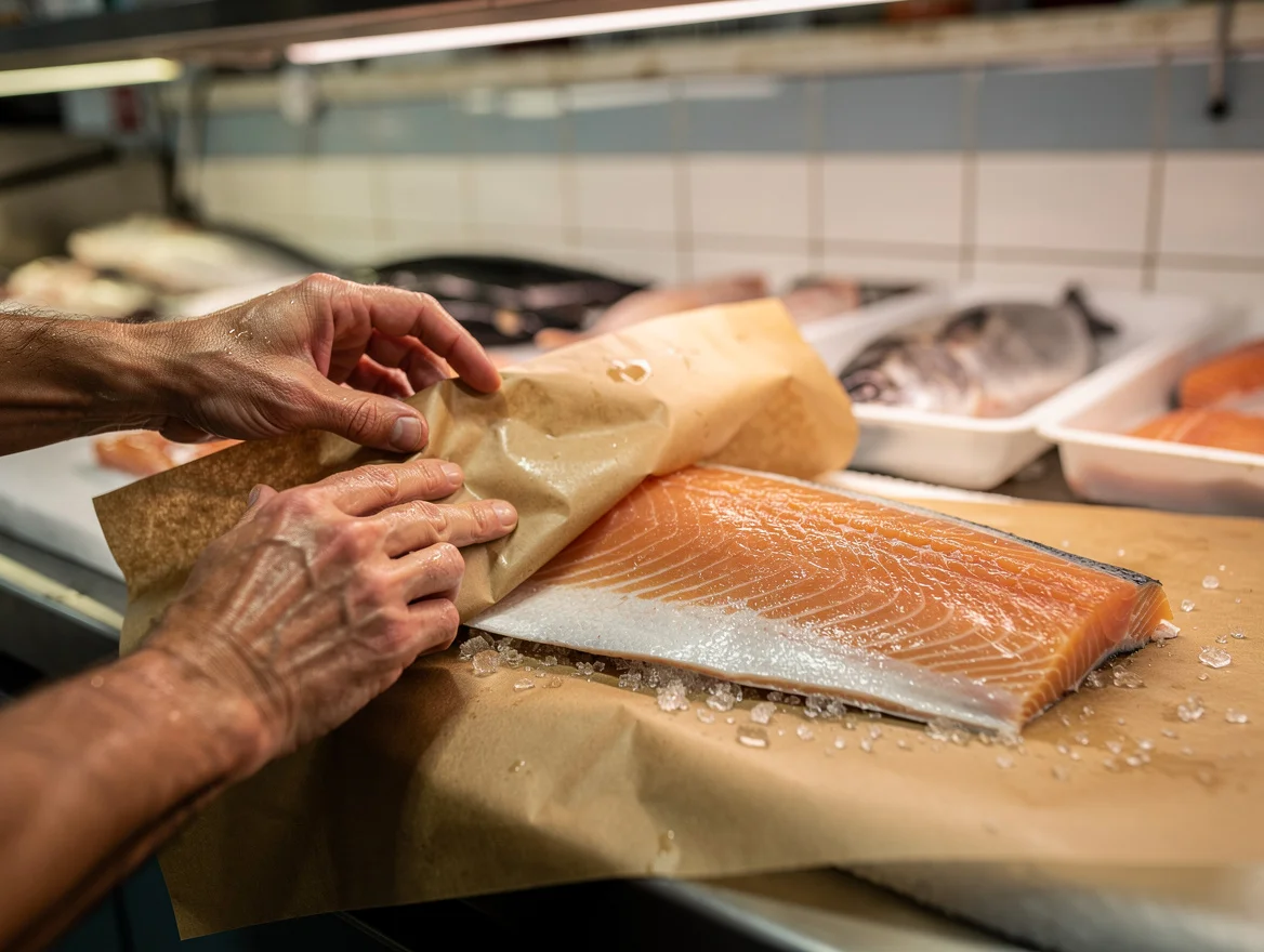 Fish Wrapping Around Butcher & Fish Wrapping Paper Guide | GML | GMLUK