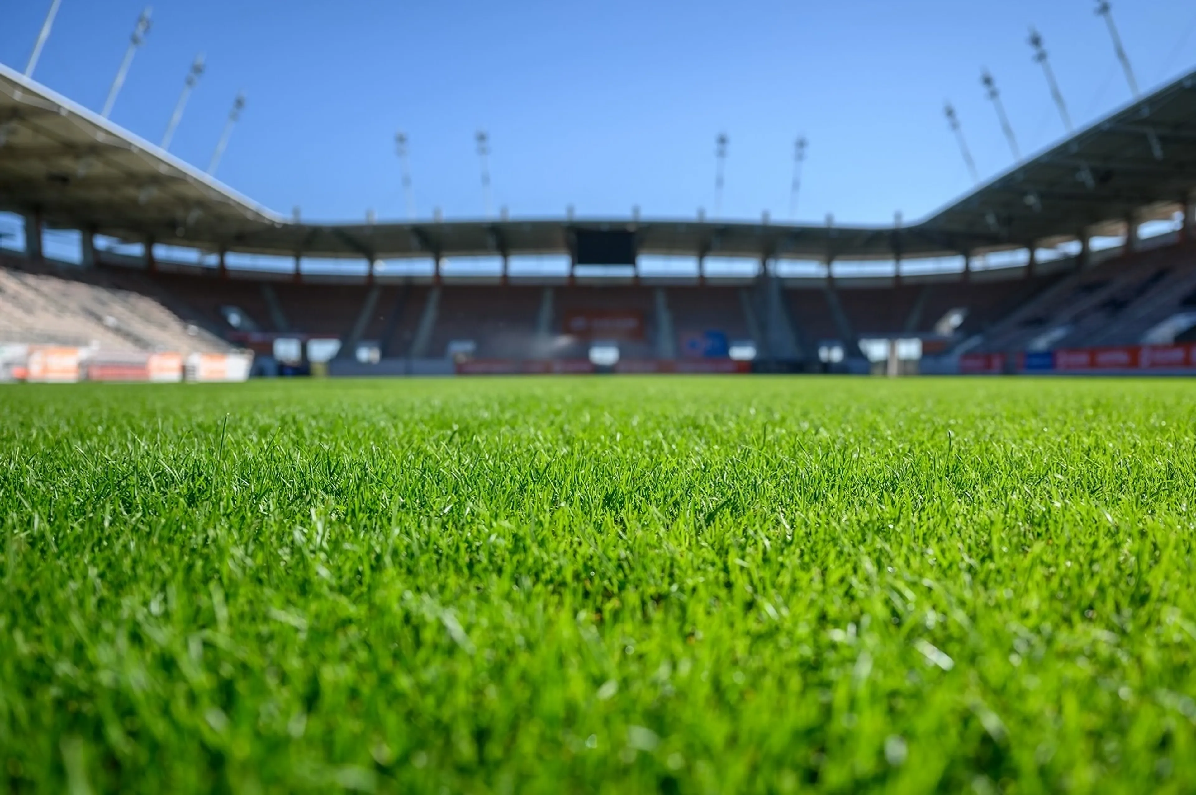 Football field by middle