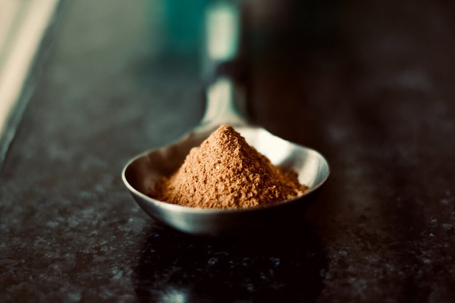 Instant coffee powder in close-up