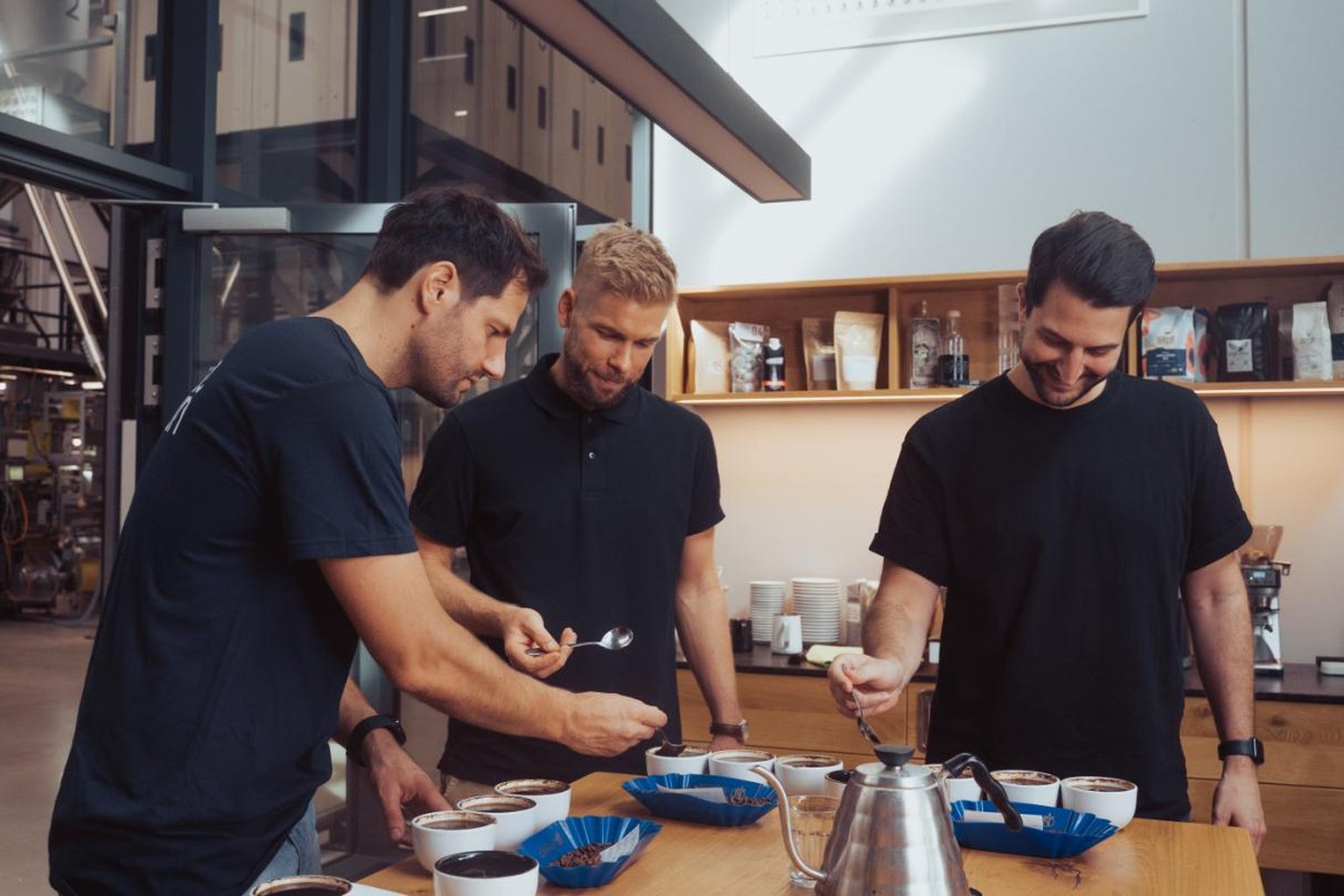 man coffee cup tasting specialty coffee