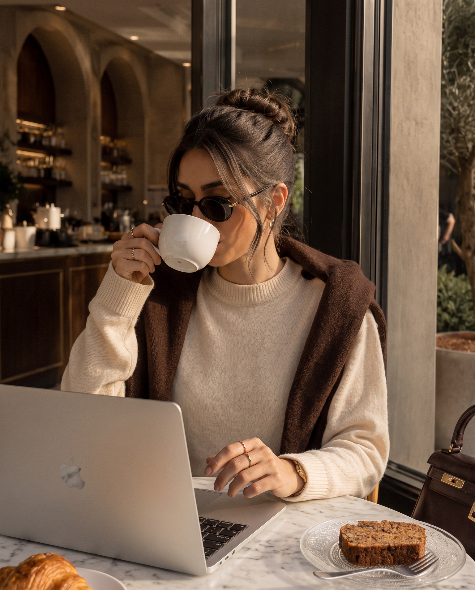 Women drinking coffee