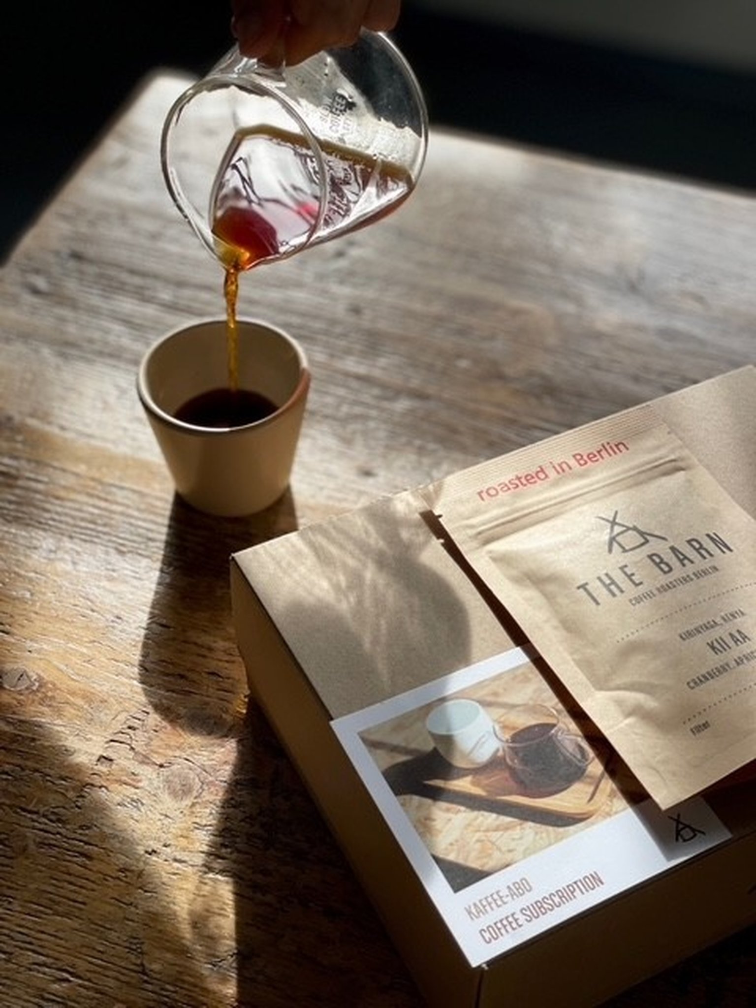 The Barn coffee presentation image