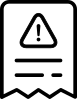 Icon with a warning sign 