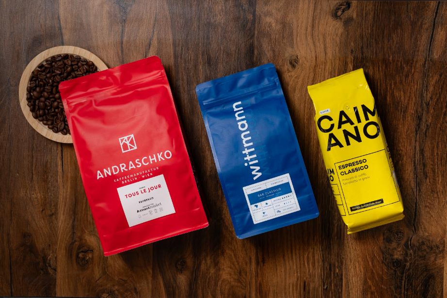 caimano wittman and andraschko coffee bags