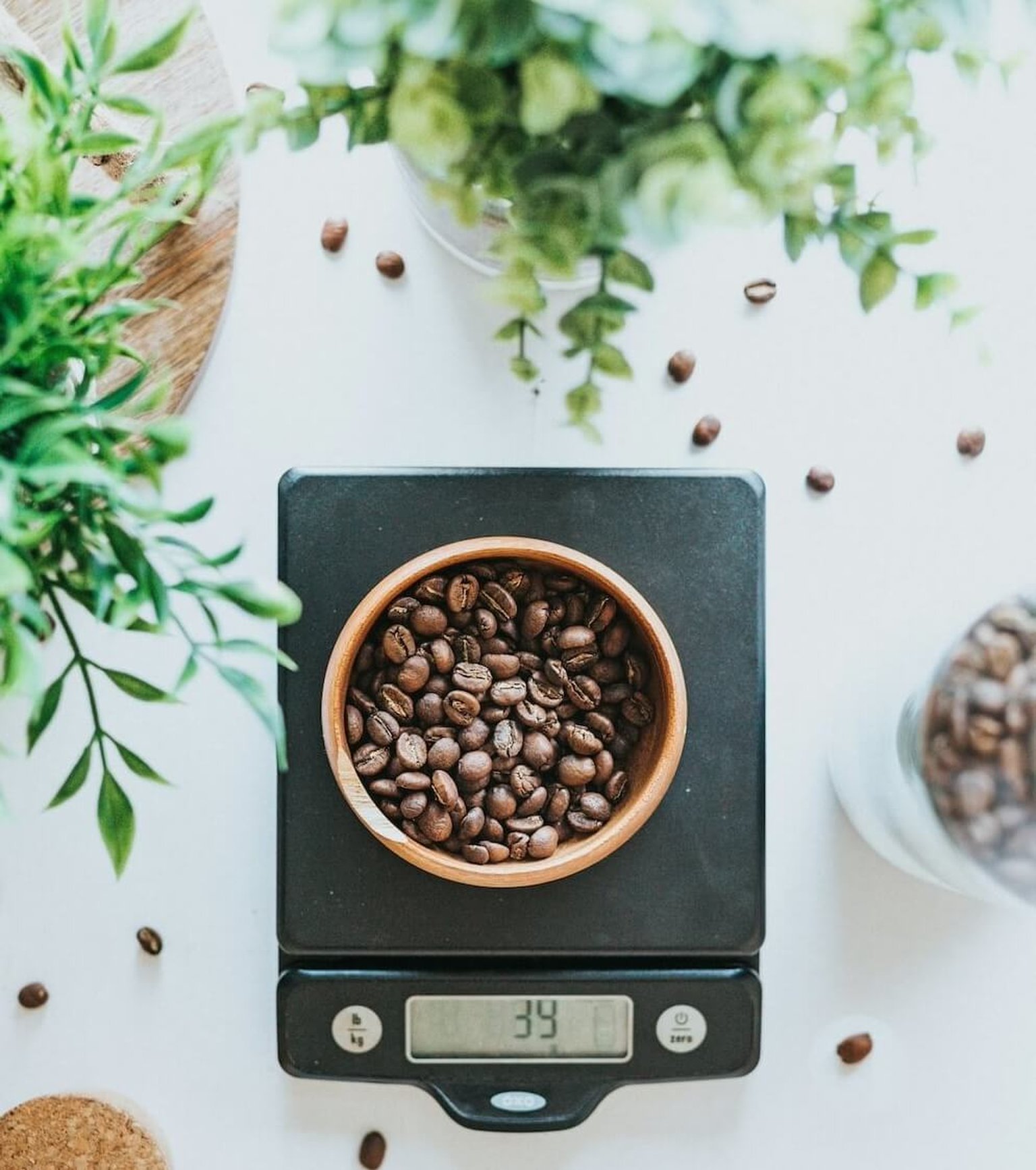Coffee scale for precise brewing and dosing.