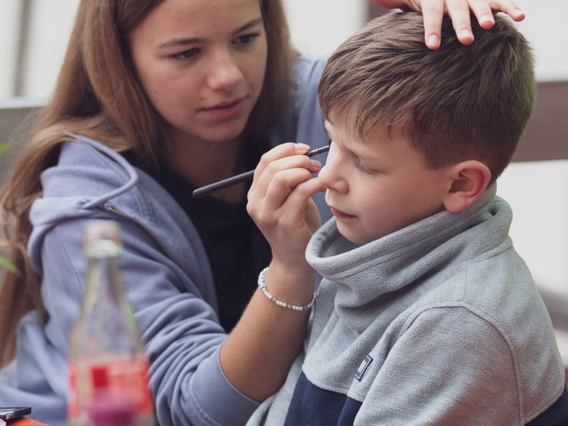 Das Kinderschminken war auch eine beliebte Anlaufstelle