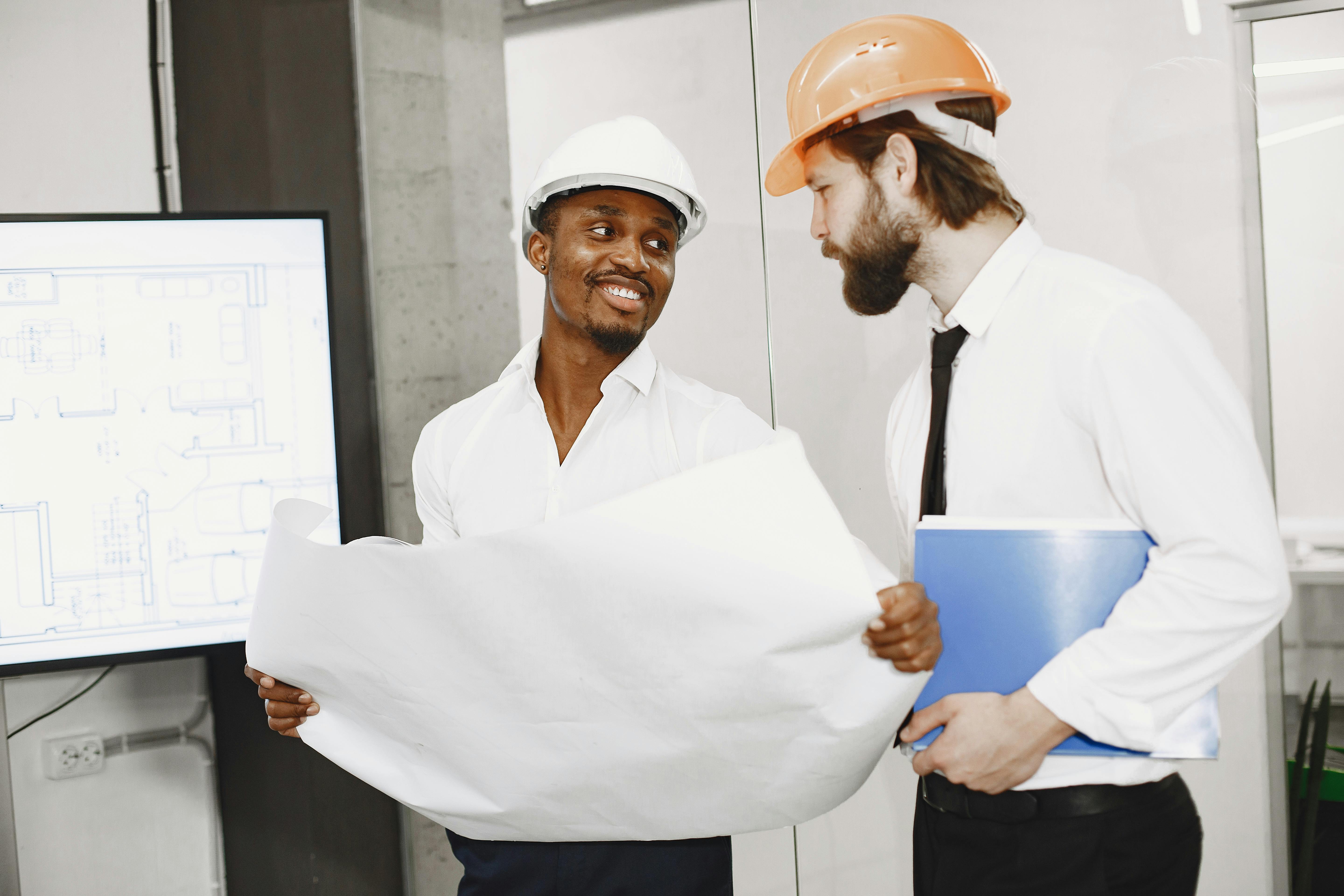 HVAC contractor discussing service details with a potential customer