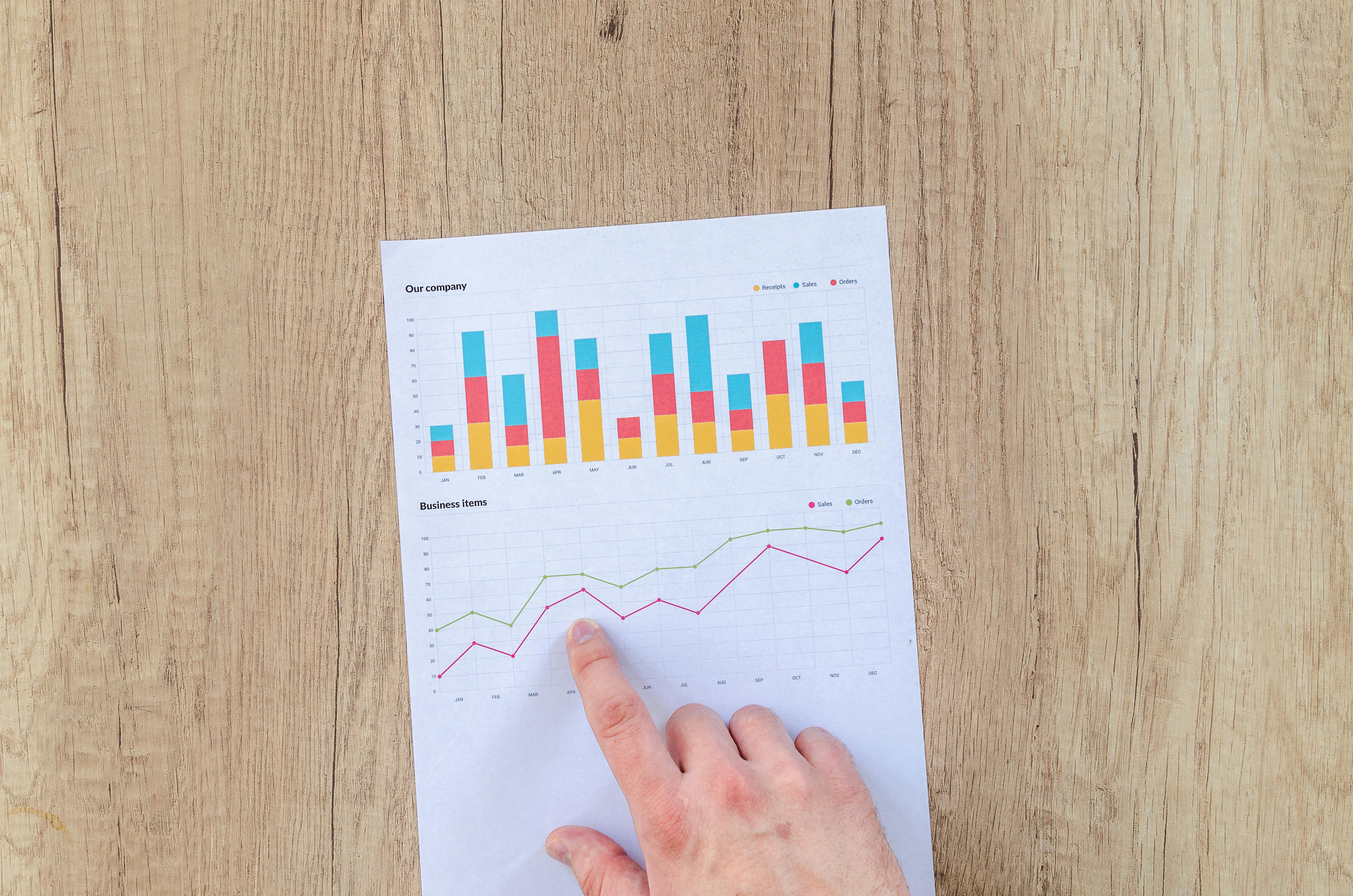 HVAC business owner reviewing revenue growth metrics and service performance reports
