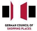 Logo des German Council of Shopping Places mit stilisierten roten und schwarzen Rechtecken darüber.