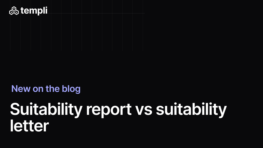 Suitability report vs suitability letter