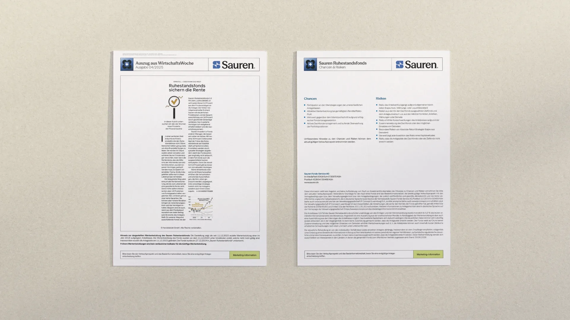 WiWo “Retirement Funds Secure Pensions”