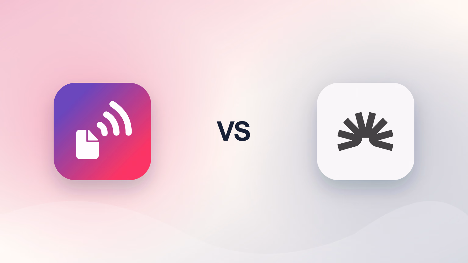 Paper2Audio and ElevenReader logos separated by VS on a light gradient background