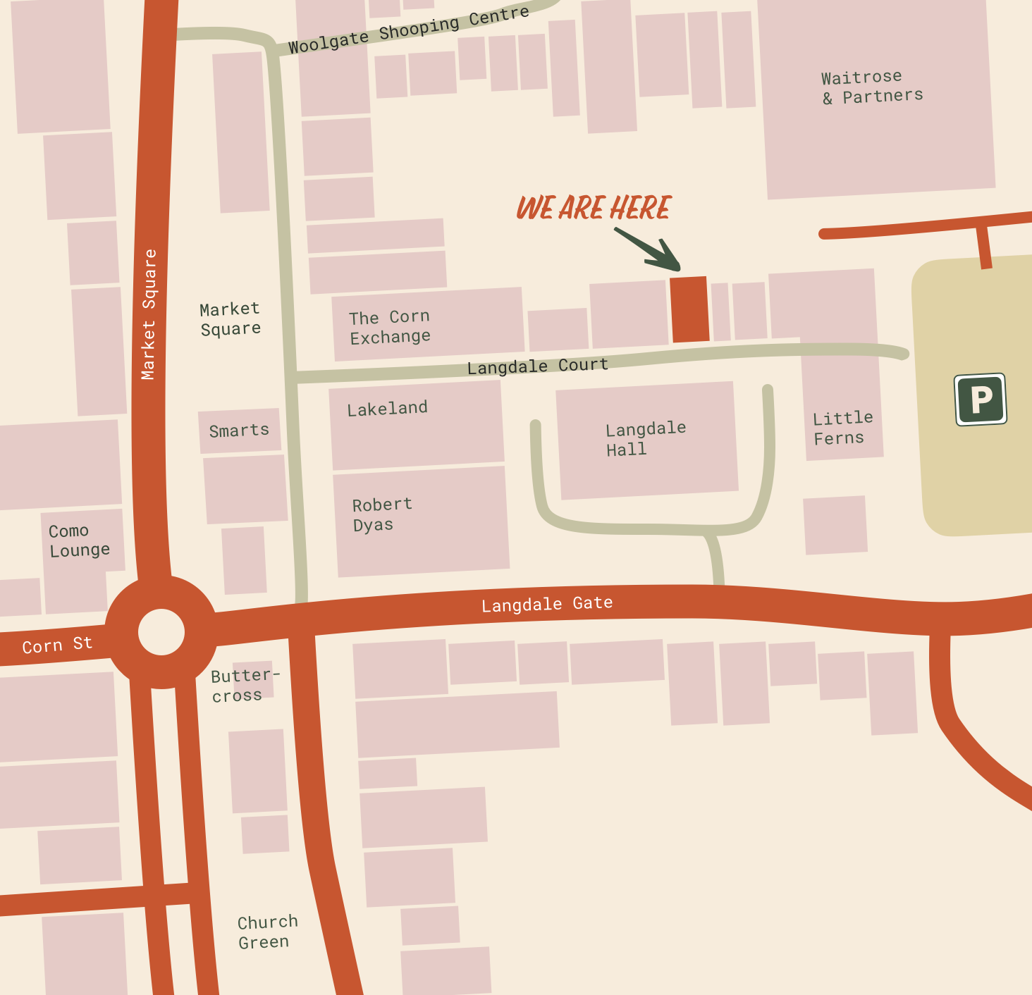 Map showing the location of The Crafty Pint on Langdale Court, Witney