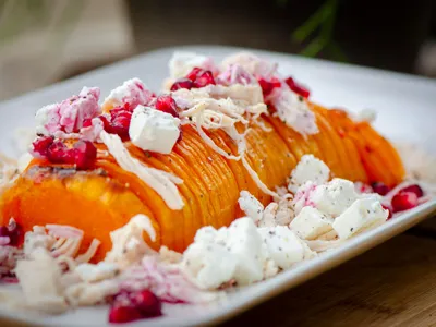 Hasselbackpompoen met kalkoen