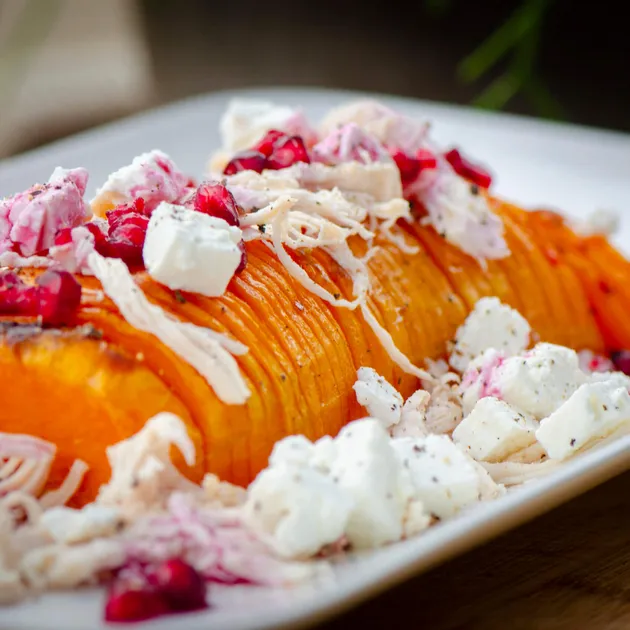 Hasselbackpompoen met kalkoen