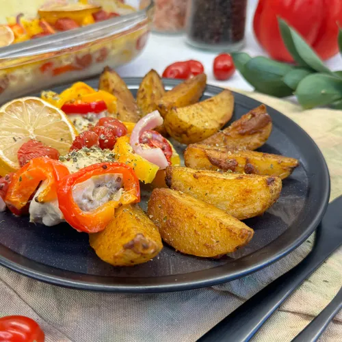 ovenschotel met kip en paprika