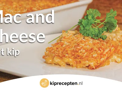 Mac and cheese met kip