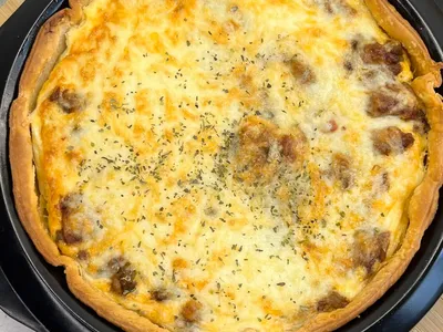 Quiche met hete kip