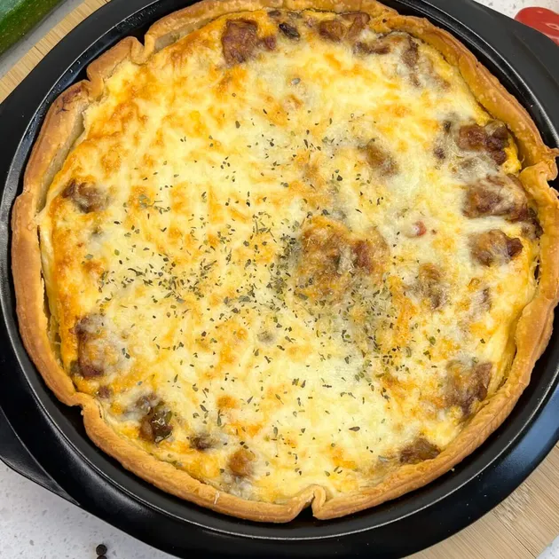 Quiche met hete kip