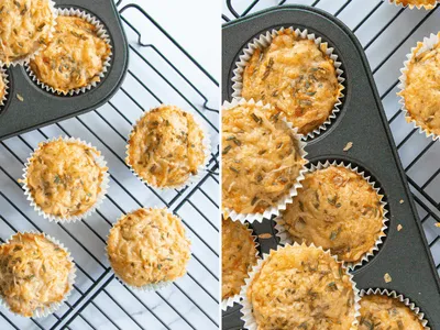 Hartige muffins met gerookte kip