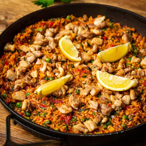 Paella met kip