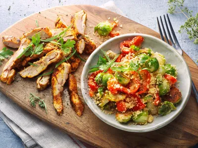 Kipdijreepjes met couscous