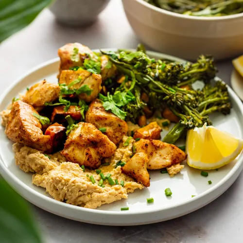 Pittige kip zoete aardappel